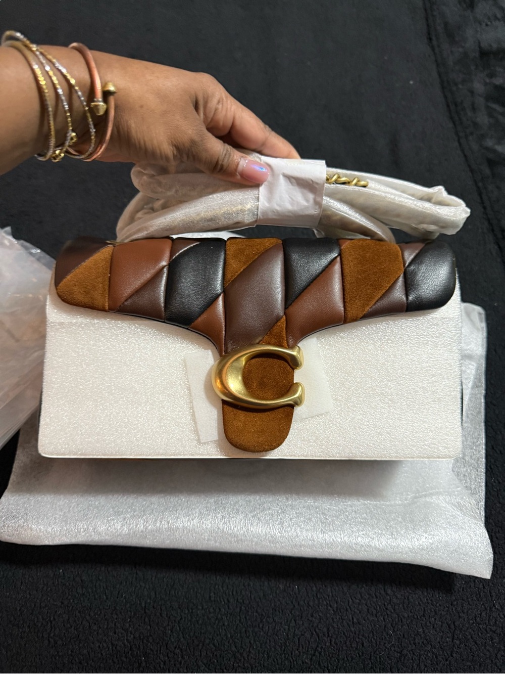 Coach Tabby 26 Quilted Patchwork Leather Shoulder Bag